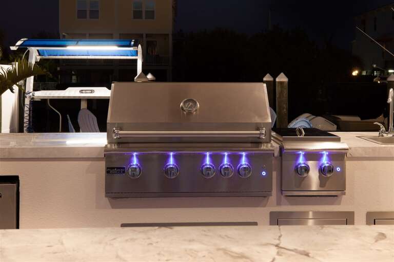 Top-of-the-line gas grill.