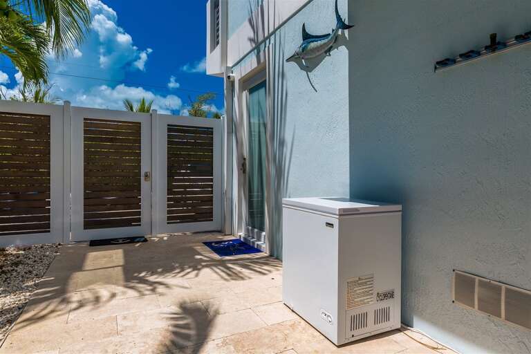 Bait freezer for guest use.