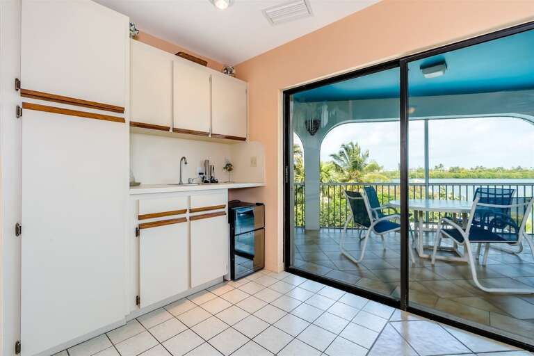 Wet bar off living room