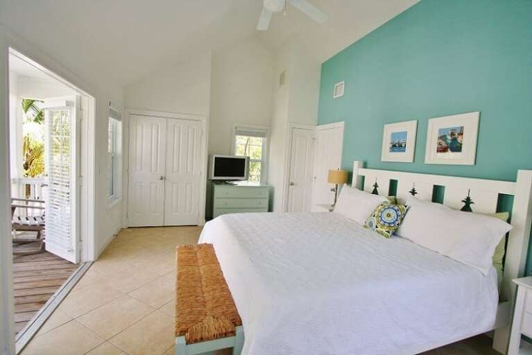Master suite on the 2nd level with a king bed.