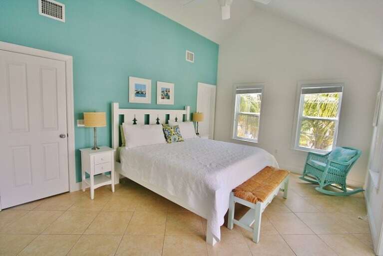 Master suite on the 2nd level with a king bed.