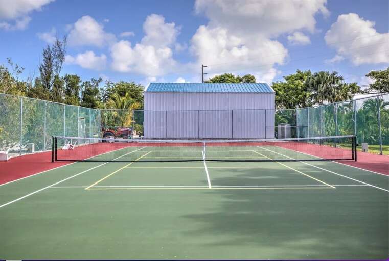 Community tennis courts.