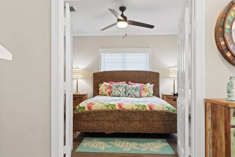 1st level bedroom 3 with king bed.