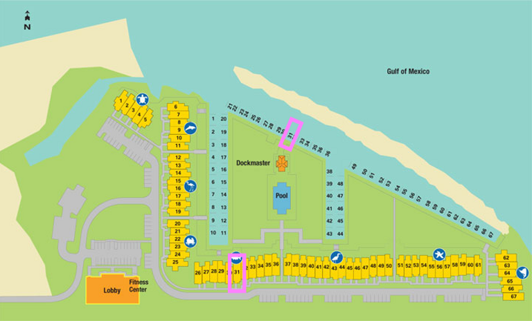 Private boat slip at Indigo Reef Unit 31 in Marathon, FL. Waterfront vacation rental with direct