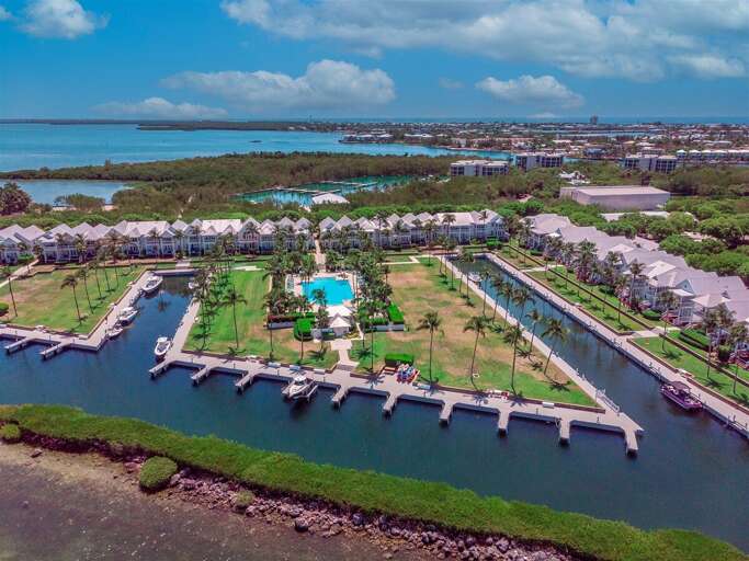 Aerial views of the Indigo Reef community.