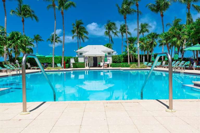 Shared pool, heated 5 feet salt but all salt pools do have some chlorine.