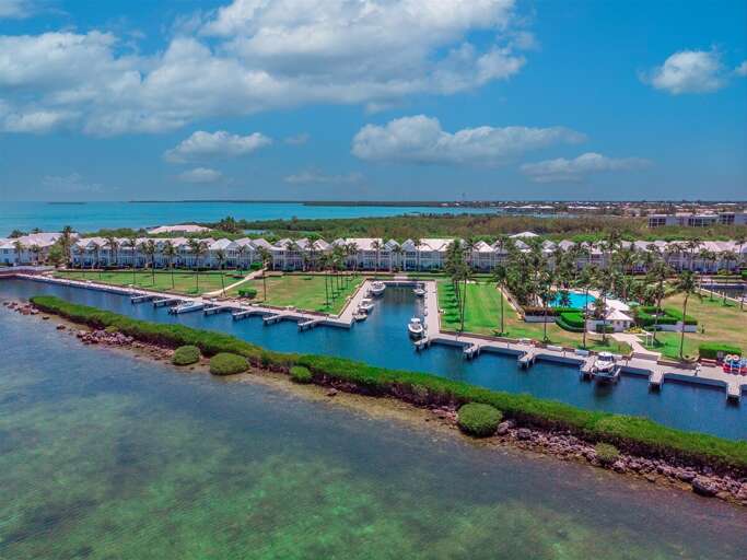 Aerial views of the Indigo Reef community.
