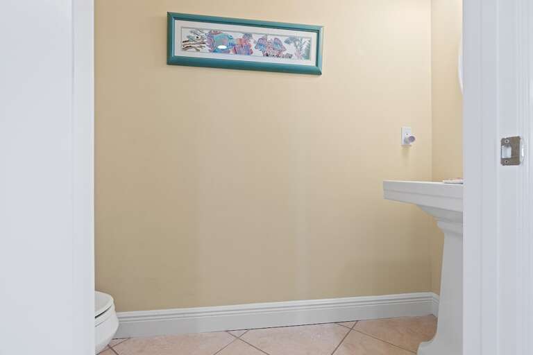 Half bath downstairs.