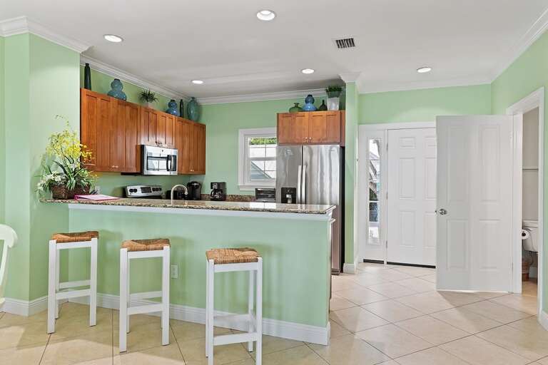 Whip up culinary magic in this fully-equipped kitchen. Whip up culinary magic in this fully-equipped kitchen.