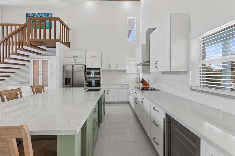 Fully equipped kitchen with ample counter space for all your culinary needs.