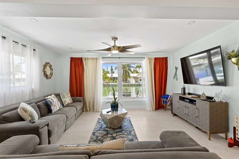 Gorgeous canal view right from the living room.