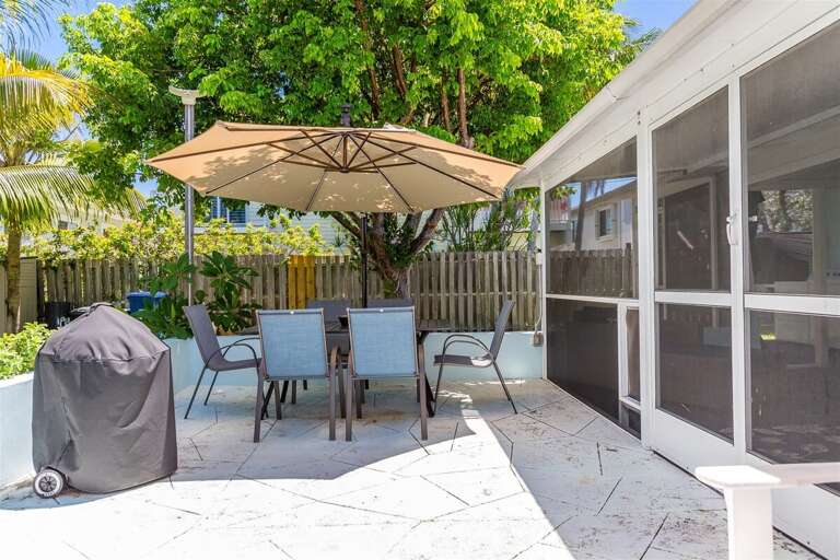 Outdoor space with lots of seating.