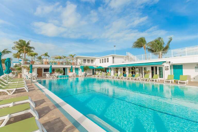 Resort-style pool at Cabana Club in Key Colony Beach, Florida Keys — a luxury vacation destination