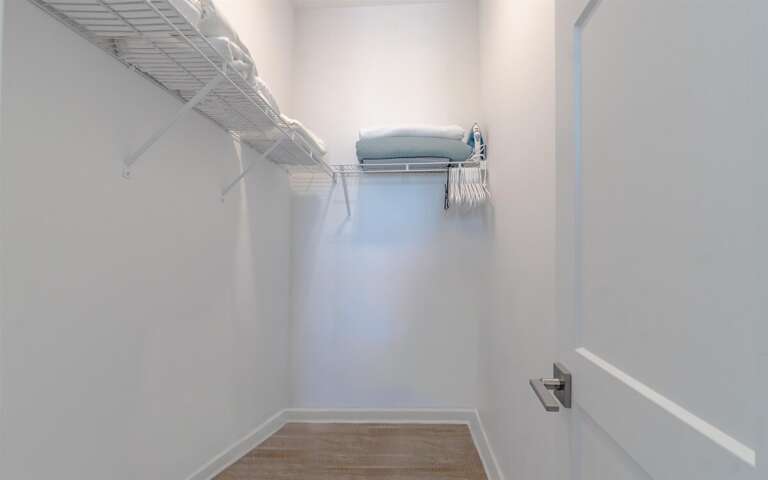 Large walk-in master closet.