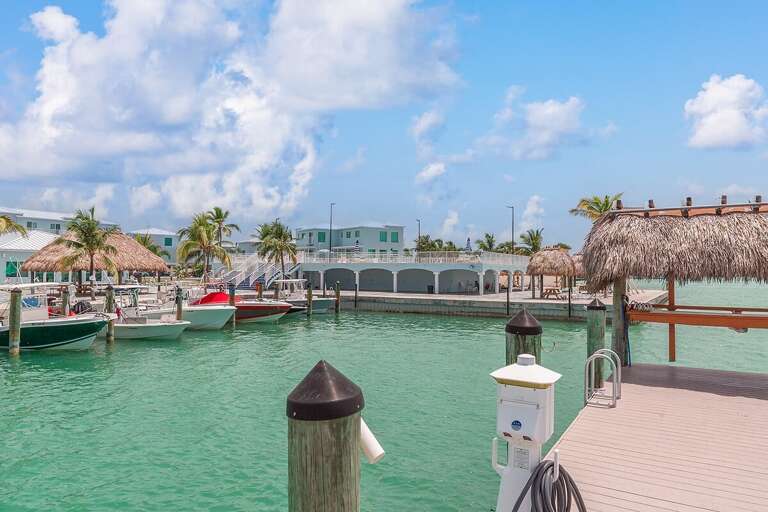 Fish cleaning station and boating docks.