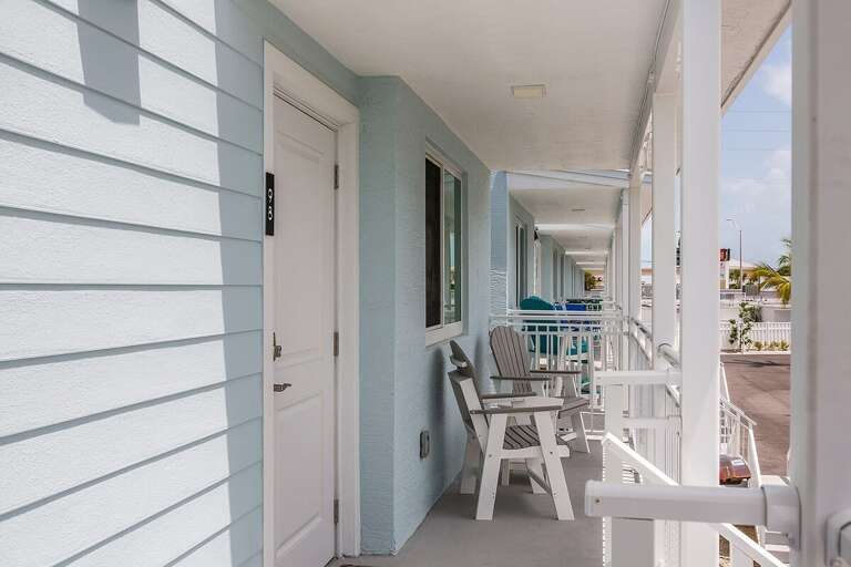 Front porch with seating.