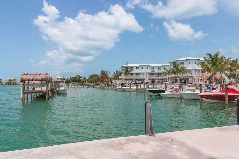 Lots of room to navigate your way out of marina.