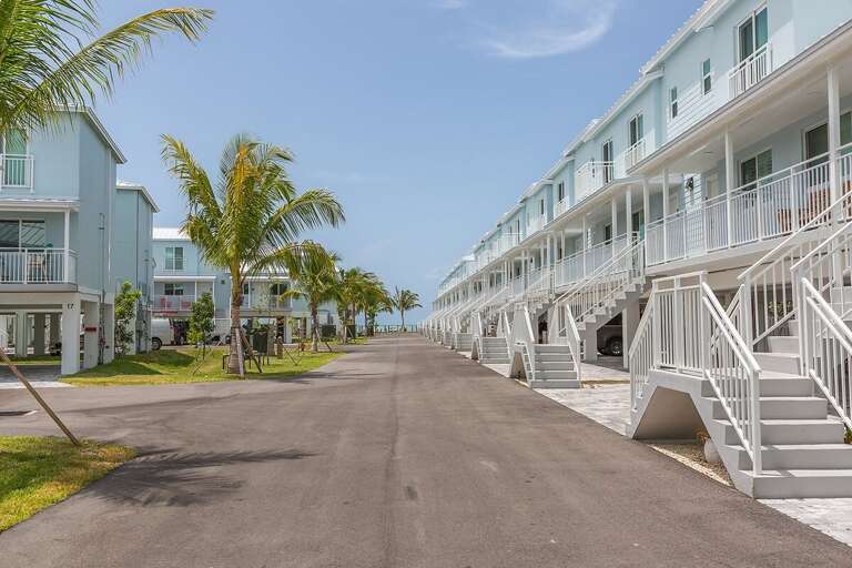 Palm tree lined streets.