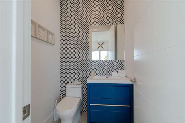 2nd level half bath near living room for convenience.