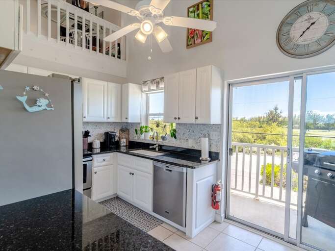 Your fully equipped kitchen and a grill out the balcony. Your fully equipped kitchen and a grill out the balcony.