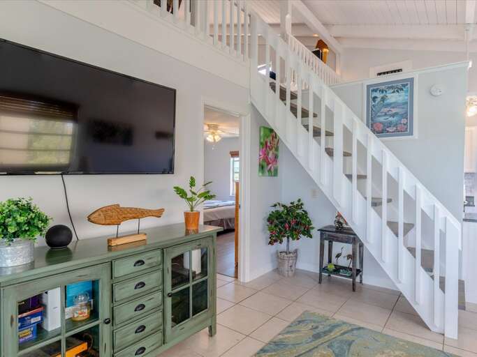 Stairs to the loft. Stairs to the loft.