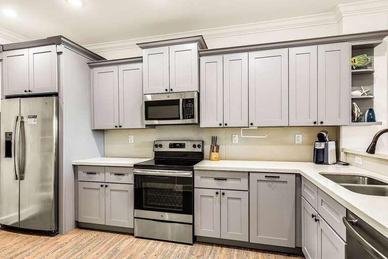 Modern comforts: Fully equipped kitchen for culinary adventures.