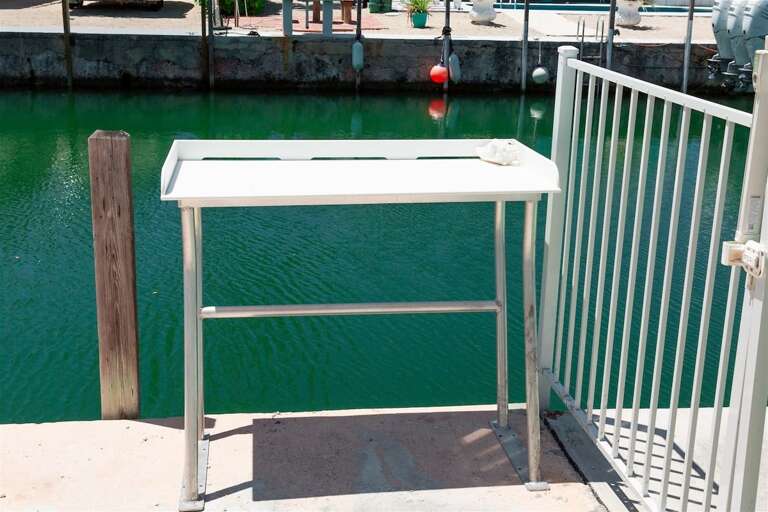 Fish cleaning table.