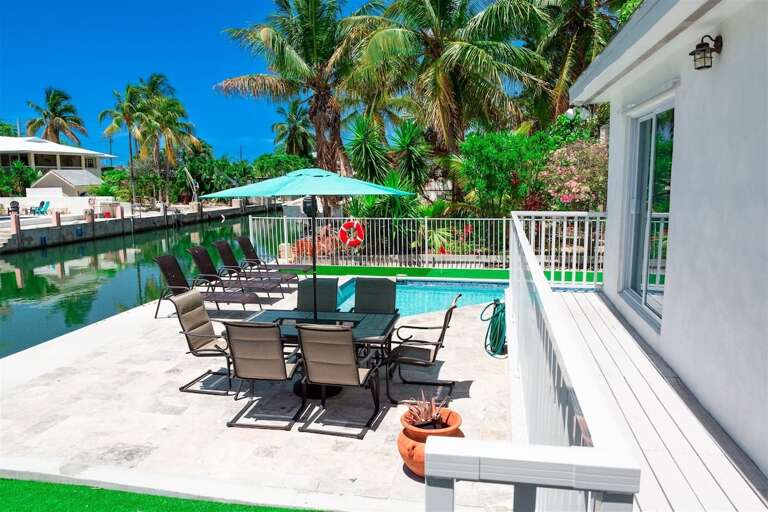 Outdoor seating or al fresco dining.