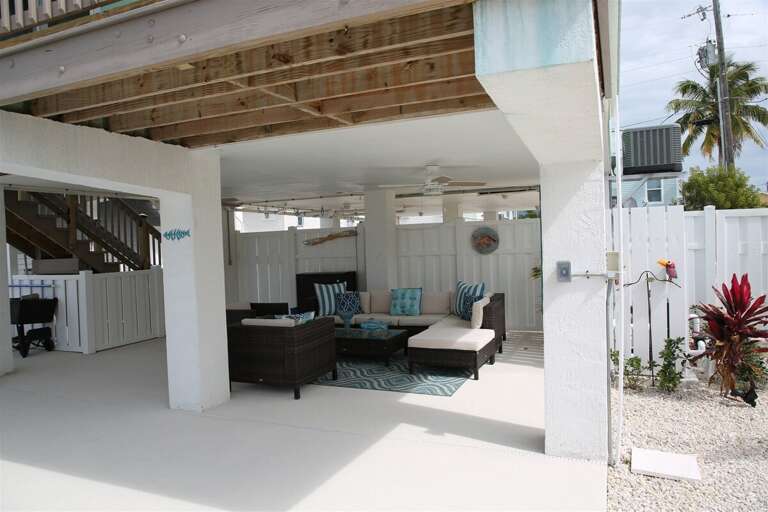 Our cozy poolside lounge area.