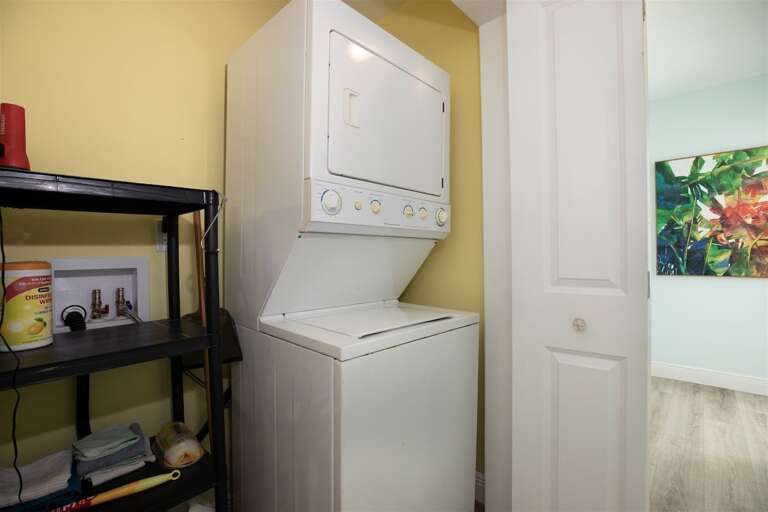 Washer and dryer.