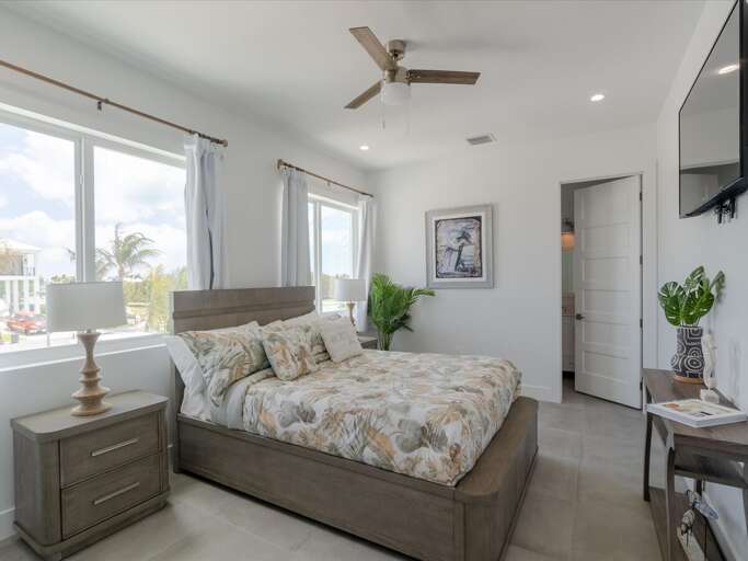 2nd level bedroom 3 with a queen memory foam bed soft, but firm.