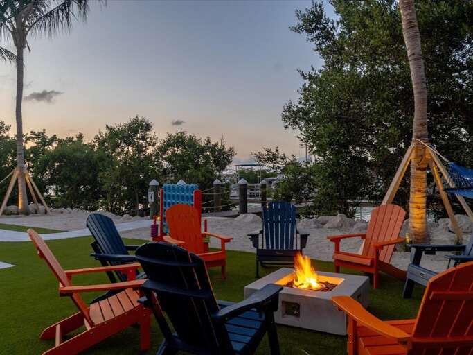 Tranquil evenings by the fire pit.