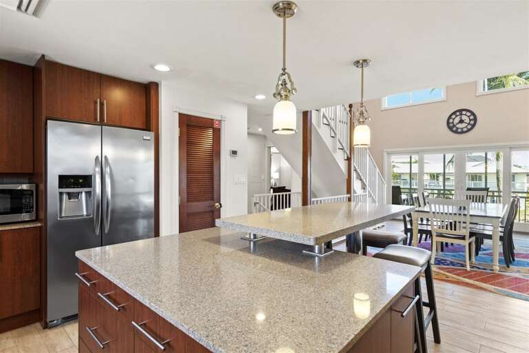 Extra surface in the kitchen area.