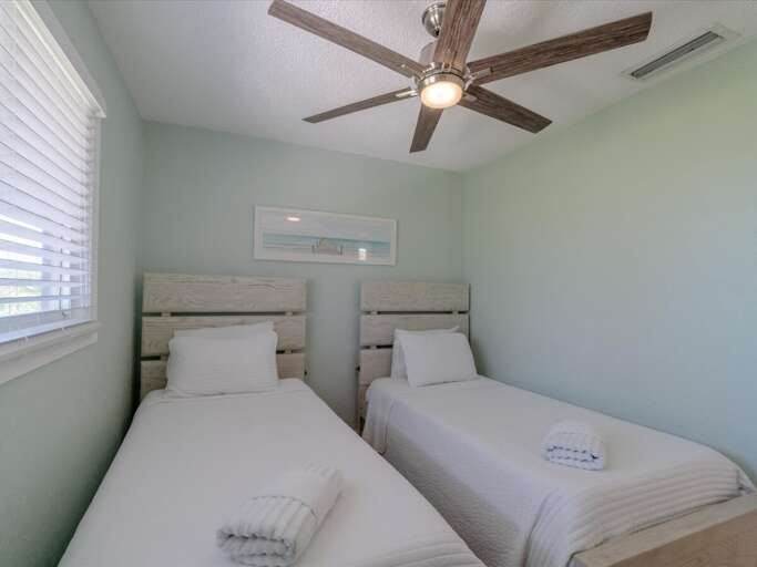 2nd level double twin bedroom