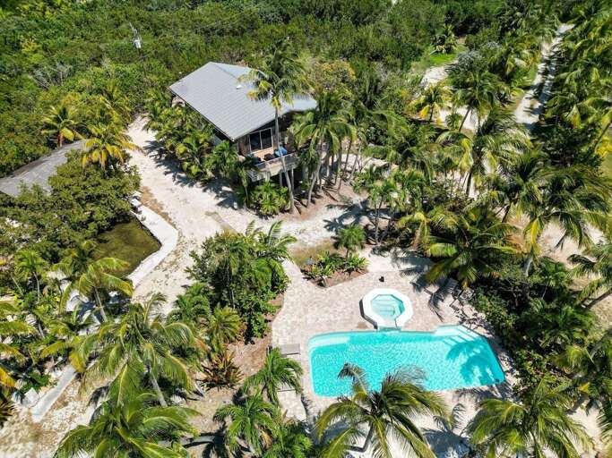 Aerial views of the property