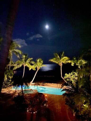 Heated pool option for night time swimming