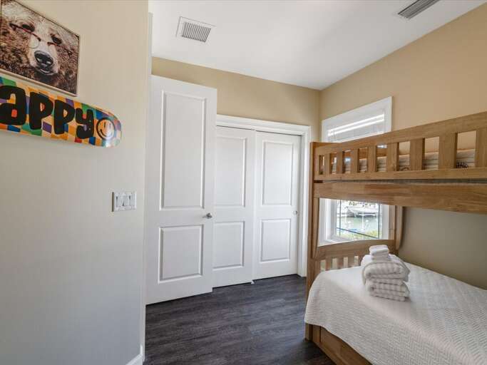 3rd level bedroom 4 with a bunk bed. 3rd level bedroom 4 with a bunk bed.