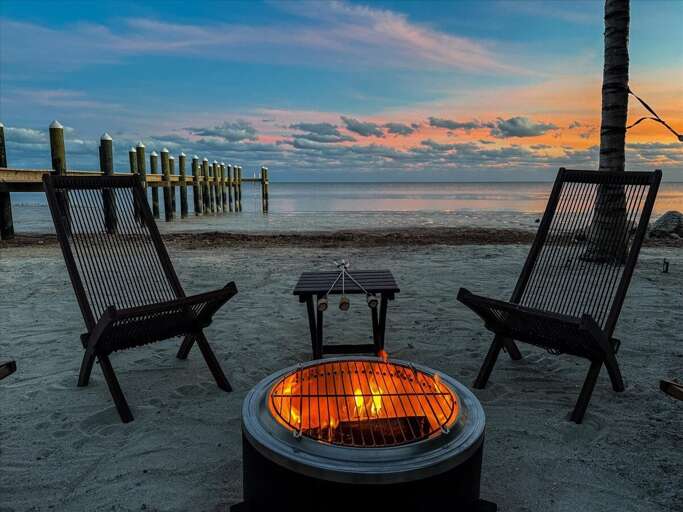 End the evening with a private beach fire.