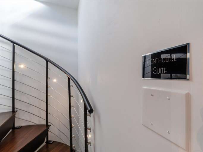 Penthouse Suite stairway.