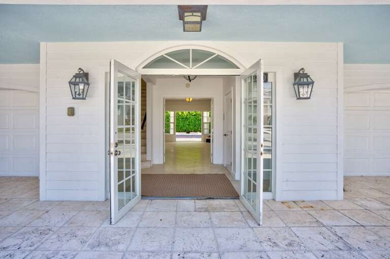 French doors greet you upon entry