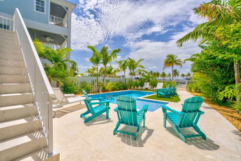 Family-friendly rental in Marathon with a heated pool and ample space for lounging, ideal for all-season getaways.