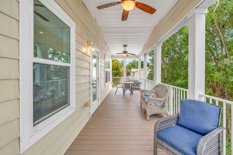 Private balcony retreat for enjoying the morning coffee, reading a book, or simply taking in the gentle Florida Keys breezes.