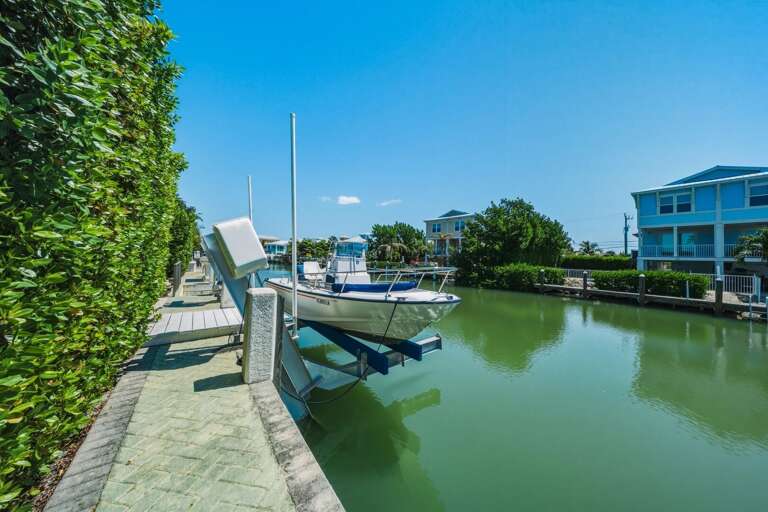 Enjoy a spacious 75' dock with room for up to a 40' boat, offering easy water access for your Marathon FL Florida Keys getaway.