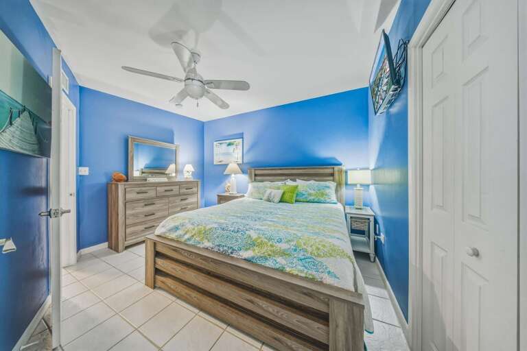Perfect for families or couples traveling together, this king guest bedroom provides extra comfort in this 3-bedroom Key Colony Beach vacation rental.