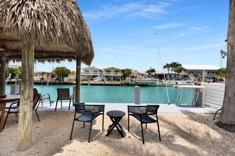 Boaters and fishing guests will love the private dockage at this Key Colony Beach canalfront rental, offering easy access to the Florida Keys waterfront lifestyle.