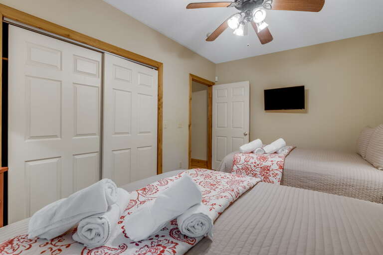 Bedroom Three - Two Queen Beds w/ Smart TV