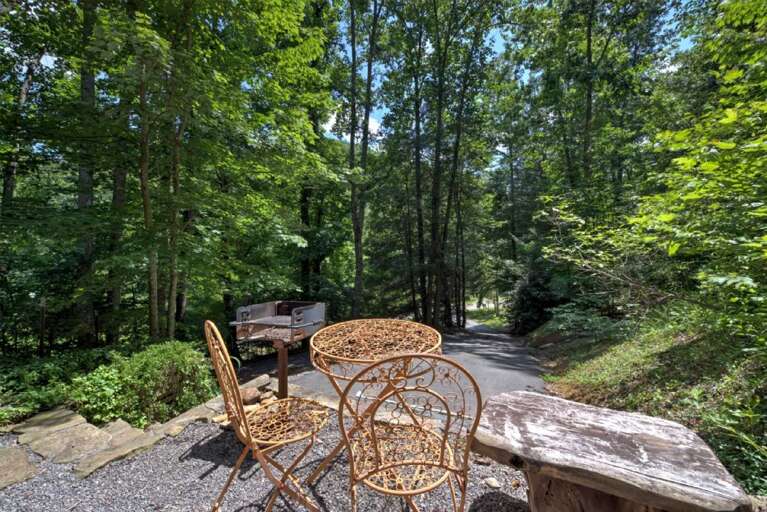 Charcoal Grill & Seating Area