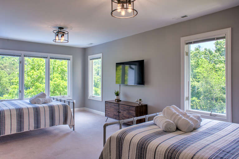 Bedroom Three - 2 Queen Beds w/ Smart TV