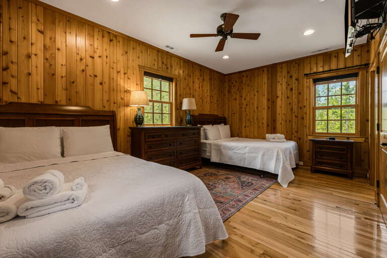 Guest Cabin - Main Suite/Bedroom Six - Two Queen Beds