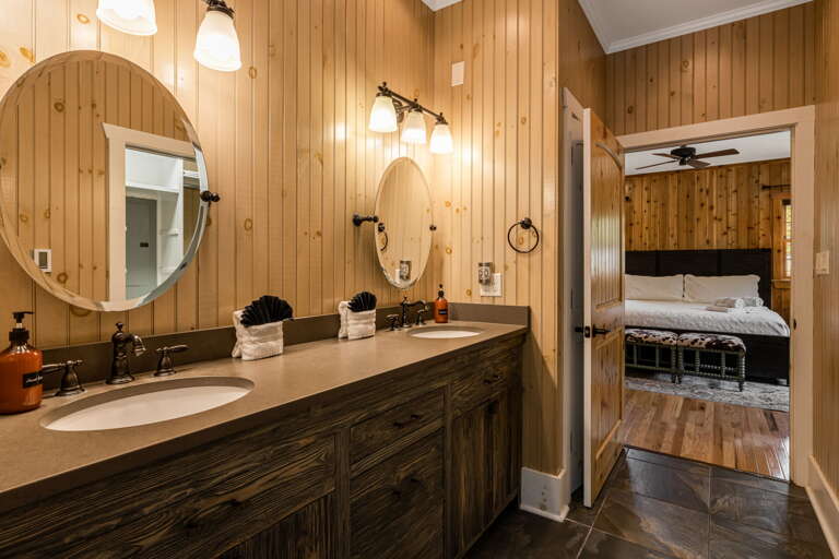 Main Suite/Bedroom Five - Attached Full Bath w/ Dual Vanities